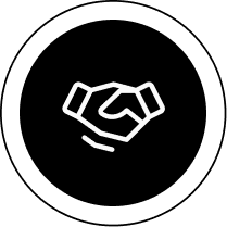 Minimalist handshake graphic design