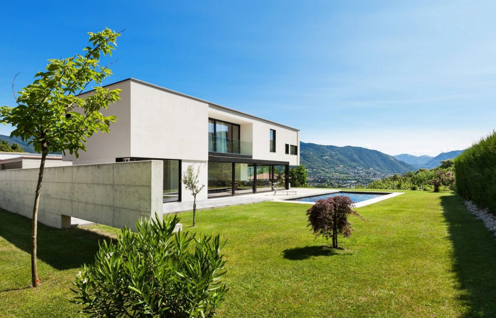 Luxury villa in a lush landscape